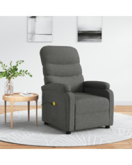 Fauteuil de massage Gris foncé Tissu | Mobilier & Déco