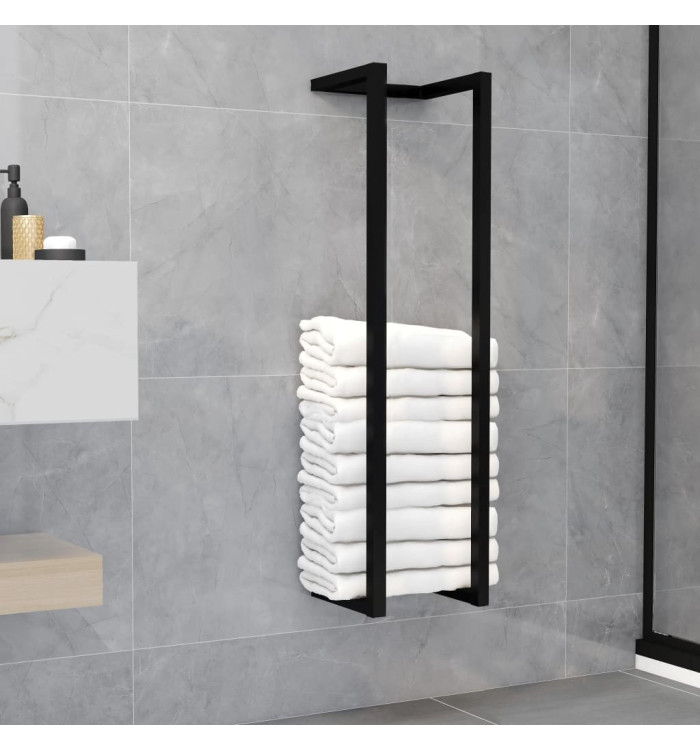 Porte-serviette Noir 25x20x95 cm Fer | Mobilier & Déco