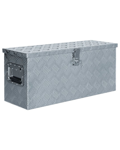 Boîte en aluminium 76,5 x 26,5 x 33 cm Argenté | Mobilier & Déco