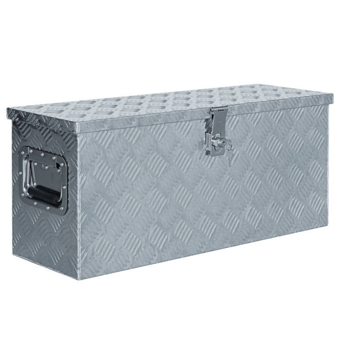 Boîte en aluminium 76,5 x 26,5 x 33 cm Argenté | Mobilier & Déco