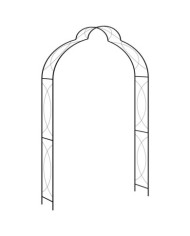 Voûte de jardin Noir 150x34x240 cm Fer | Mobilier & Déco
