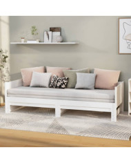 Lit coulissant sans matelas blanc 2x(80x200)cm | Mobilier & Déco