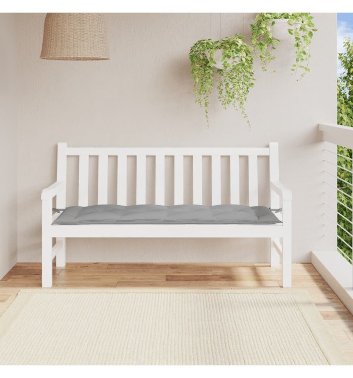 Coussin de banc de jardin gris 150x50x7 cm tissu oxford | Mobilier & Déco