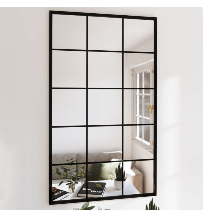 Miroirs muraux 4 pcs noir 100x60 cm métal | Mobilier & Déco