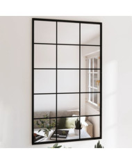 Miroirs muraux 4 pcs noir 100x60 cm métal | Mobilier & Déco