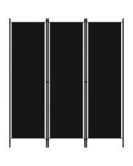 Cloison de séparation 3 panneaux Noir 150x180 cm | Mobilier & Déco