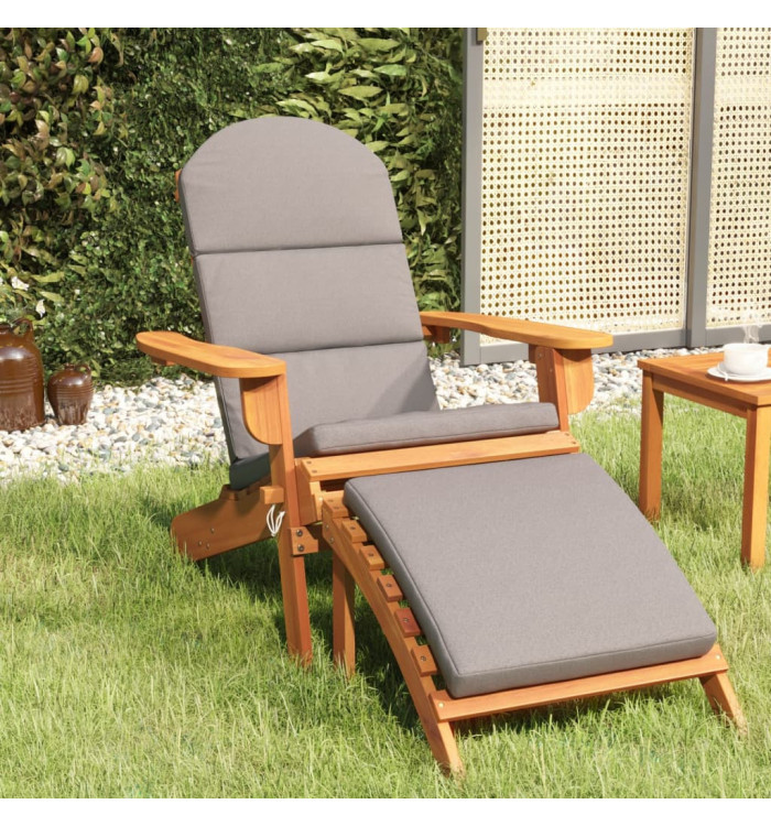 Chaise de jardin Adirondack et repose-pieds bois massif acacia | Mobilier & Déco