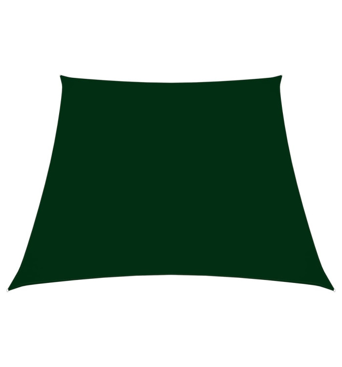 Voile de parasol Tissu Oxford trapèze 2/4x3 m Vert foncé | Mobilier & Déco