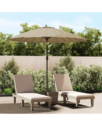 Parasol d'extérieur avec mât en aluminium 270 cm Taupe | Mobilier & Déco