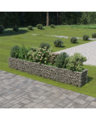 Lit surélevé à gabion Acier galvanisé 360x50x50 cm | Mobilier & Déco