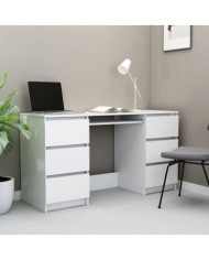 Bureau Blanc 140x50x77 cm Bois d'ingénierie | Mobilier & Déco