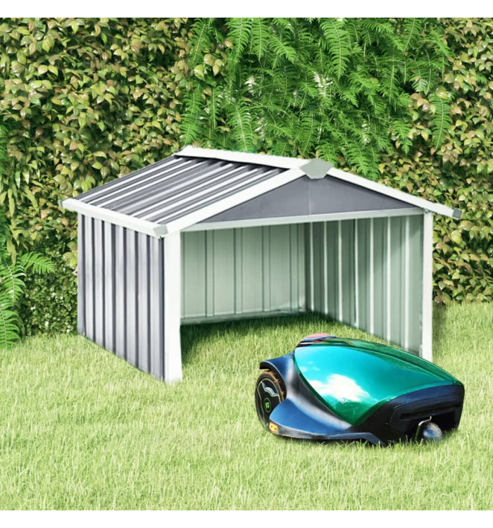 Abri pour robot de jardin 92x97x63 cm Acier galvanisé Gris | Mobilier & Déco