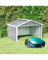 Abri pour robot de jardin 92x97x63 cm Acier galvanisé Gris | Mobilier & Déco