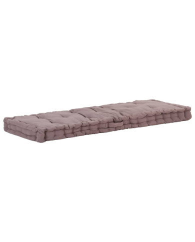 Coussin de plancher de palette Coton 120x40x7 cm Taupe | Mobilier & Déco