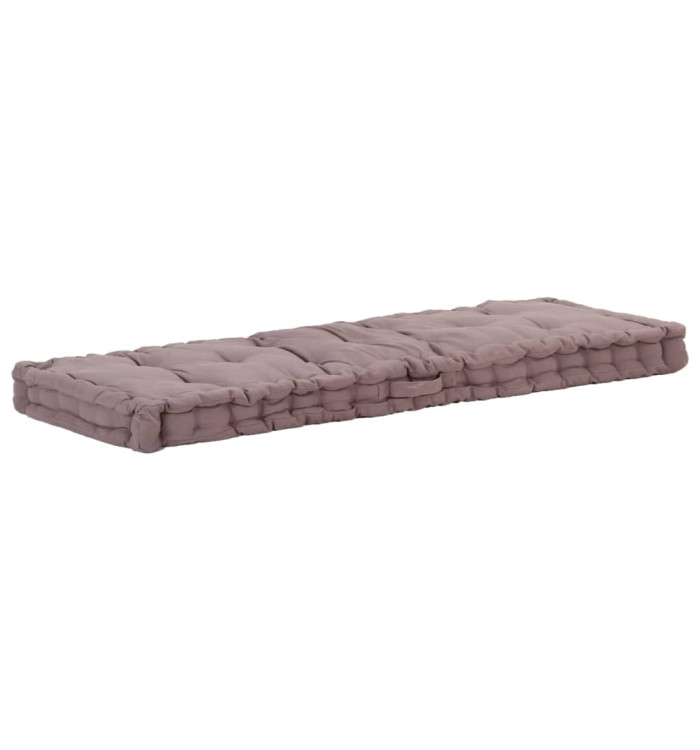 Coussin de plancher de palette Coton 120x40x7 cm Taupe | Mobilier & Déco