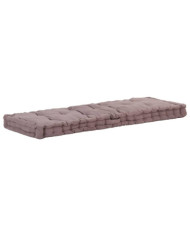 Coussin de plancher de palette Coton 120x40x7 cm Taupe | Mobilier & Déco