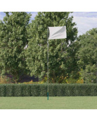 Mât de drapeau télescopique Argenté 5,55 m Aluminium | Mobilier & Déco