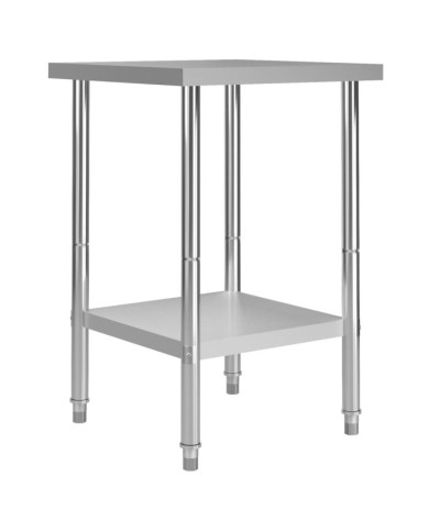 Table de travail de cuisine 60x60x85 cm Acier inoxydable | Mobilier & Déco