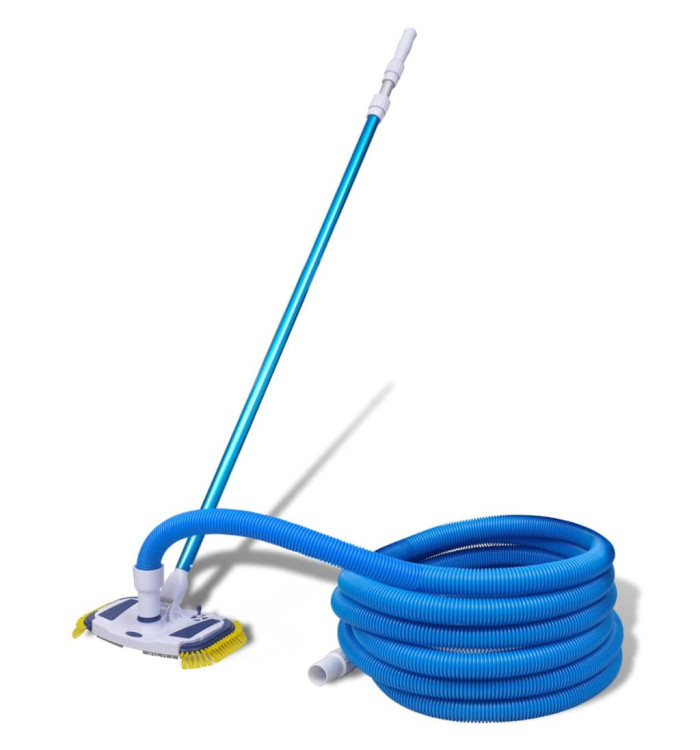 Aspirateur de piscine avec manche télescopique et tuyau | Mobilier & Déco