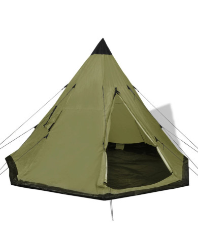 Tente pour 4 personnes Vert | Mobilier & Déco
