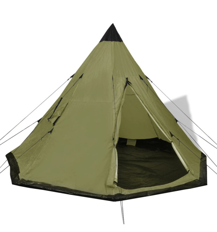 Tente pour 4 personnes Vert | Mobilier & Déco