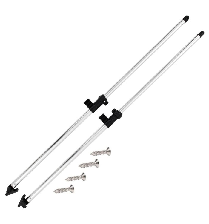 Poteaux de soutien de dessus Bimini 2 pcs Aluminium | Mobilier & Déco