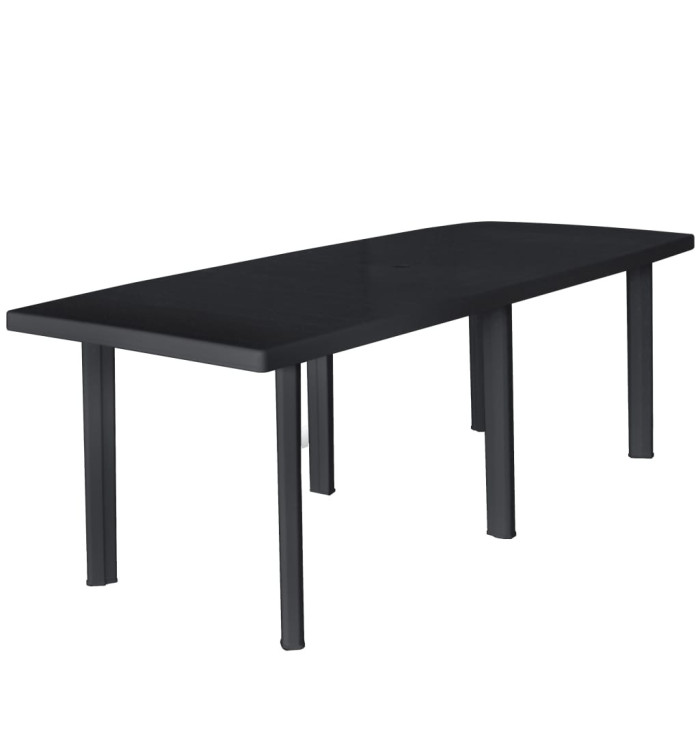 Table de jardin Anthracite 216x90x72 cm Plastique | Mobilier & Déco