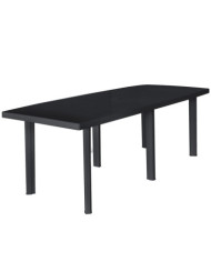 Table de jardin Anthracite 216x90x72 cm Plastique | Mobilier & Déco