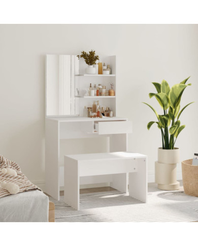 Ensemble de coiffeuse Blanc 74,5x40x141 cm | Mobilier & Déco