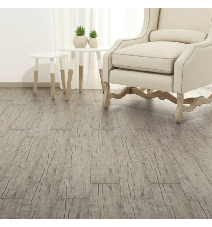 Dalles de plancher PVC autoadhésif 5,21 m² 2 mm chêne délavé | Mobilier & Déco
