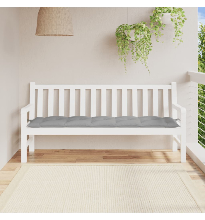 Coussin de banc de jardin gris 180x50x7 cm tissu oxford | Mobilier & Déco