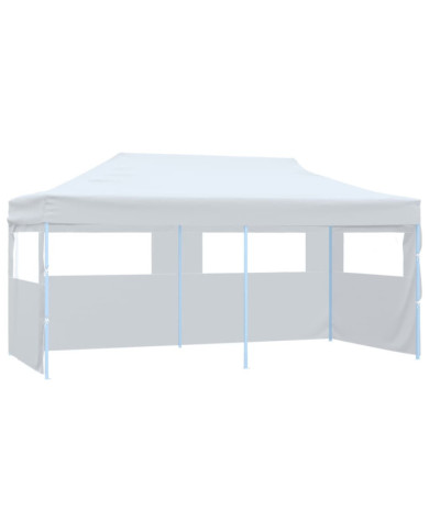 Tente de réception pliable avec parois 3 x 6 m Acier Blanc | Mobilier & Déco