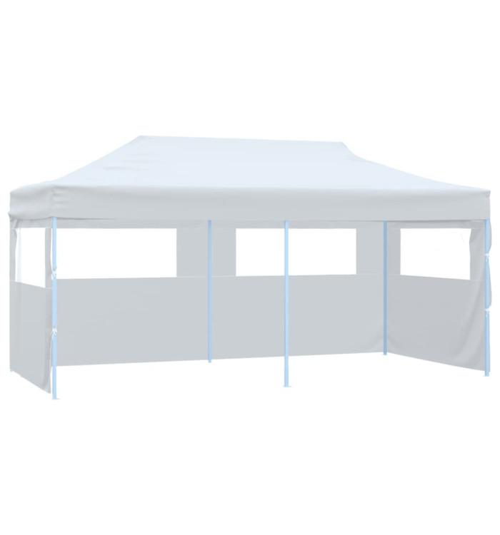 Tente de réception pliable avec parois 3 x 6 m Acier Blanc | Mobilier & Déco