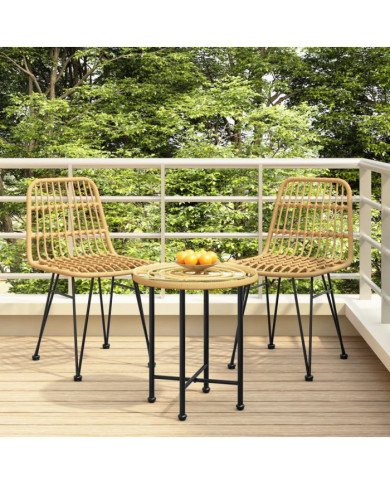 Chaises de jardin lot de 2 48x62x84 cm Résine tressée | Mobilier & Déco