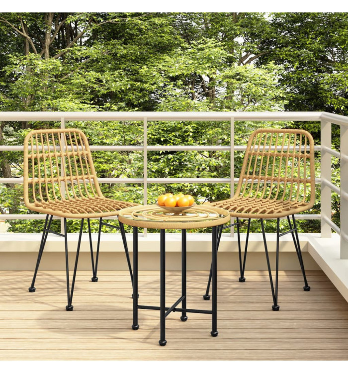 Chaises de jardin lot de 2 48x62x84 cm Résine tressée | Mobilier & Déco