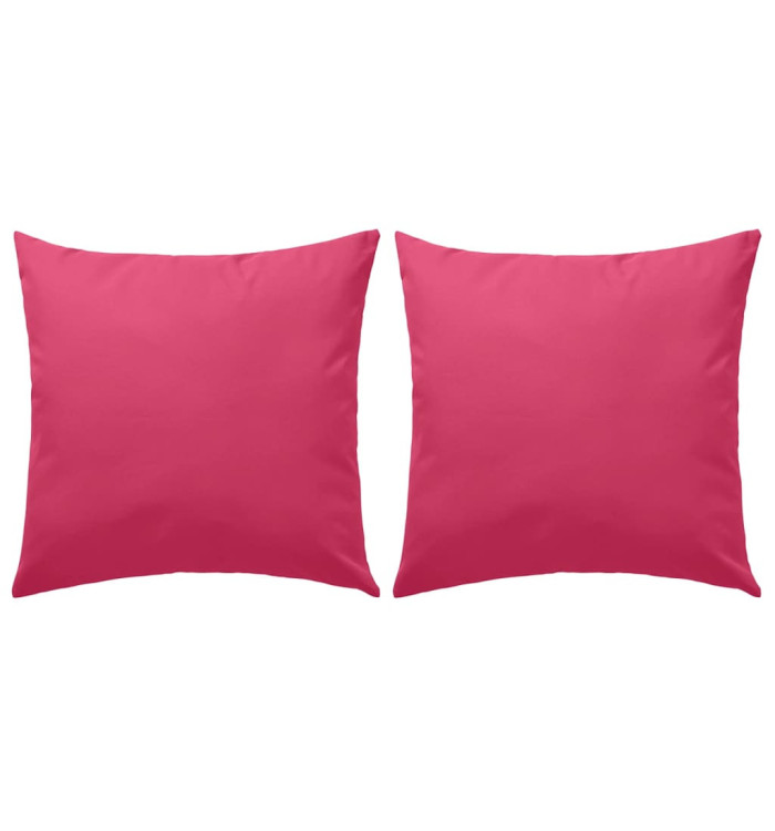 Oreillers d'extérieur lot de 2 45 x 45 cm Rose | Mobilier & Déco