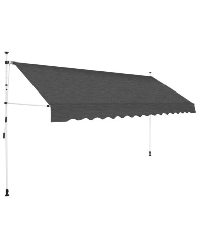 Auvent manuel rétractable 400 cm Anthracite | Mobilier & Déco