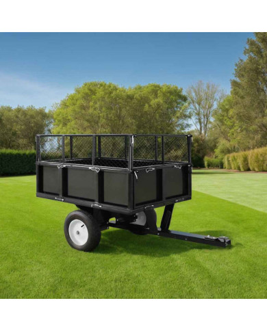 Remorque basculante pour tondeuse de pelouse Charge de 300 kg | Mobilier & Déco