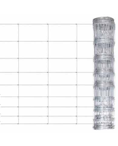 Clôture de jardin Acier galvanisé 50x1,2 m Argenté | Mobilier & Déco