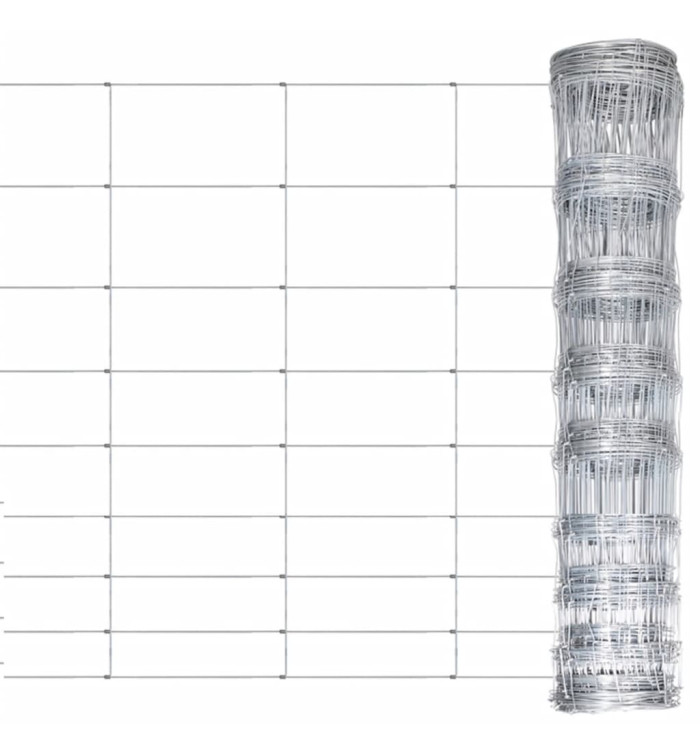 Clôture de jardin Acier galvanisé 50x1,2 m Argenté | Mobilier & Déco