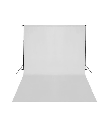 Support de fond télescopique et toile de fond blanc 3x5 m | Mobilier & Déco