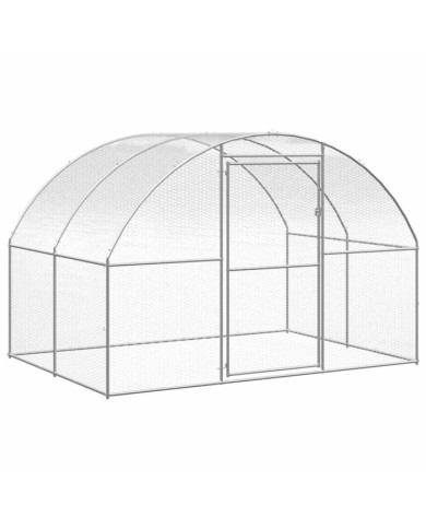 Poulailler d'extérieur 3x2x2 m Acier galvanisé | Mobilier & Déco