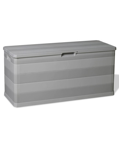 Boîte de rangement de jardin gris 117x45x56 cm | Mobilier & Déco