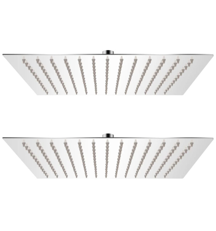 Pomme de douche plongeante 2 pcs 30x30 cm Acier inoxydable | Mobilier & Déco