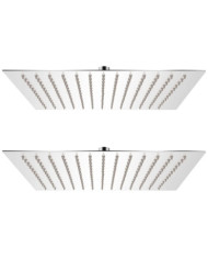 Pomme de douche plongeante 2 pcs 30x30 cm Acier inoxydable | Mobilier & Déco