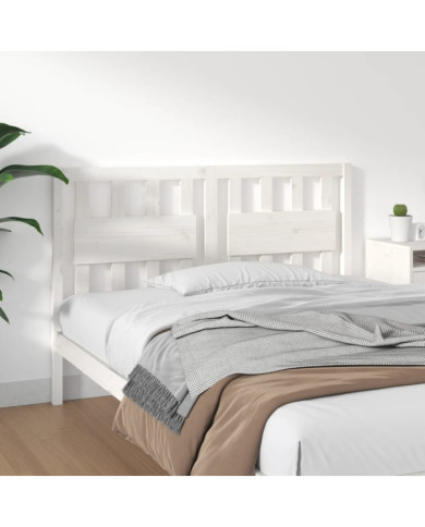 Tête de lit Blanc 145,5x4x100 cm Bois massif de pin | Mobilier & Déco