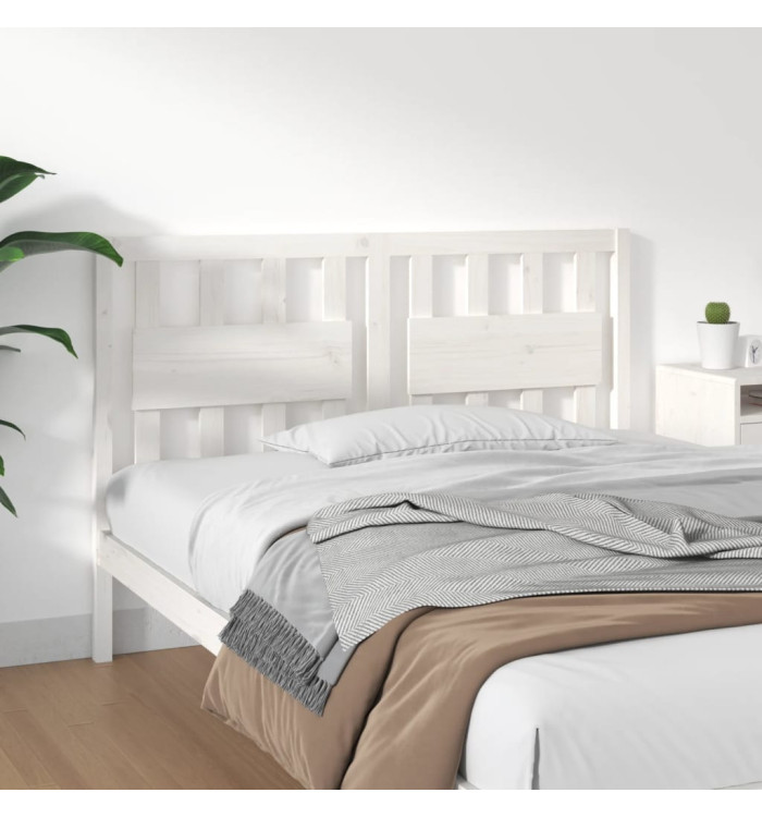 Tête de lit Blanc 145,5x4x100 cm Bois massif de pin | Mobilier & Déco