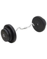 Barre d'haltères ondulée avec plaques 60 kg | Mobilier & Déco