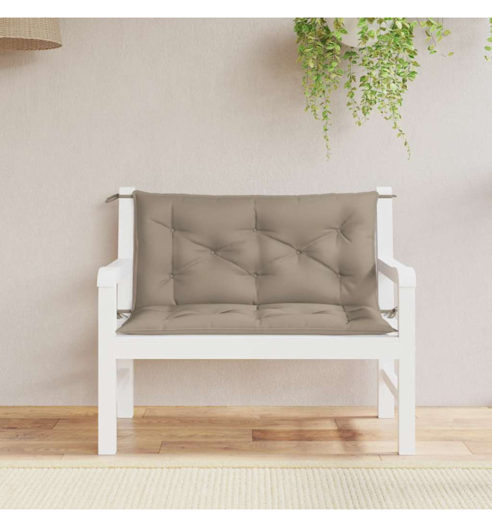 Coussin de banc de jardin taupe 100x(50+50)x7 cm tissu oxford | Mobilier & Déco