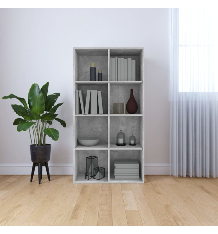 Bibliothèque/Buffet Gris béton 66x30x130 cm Bois d’ingénierie | Mobilier & Déco